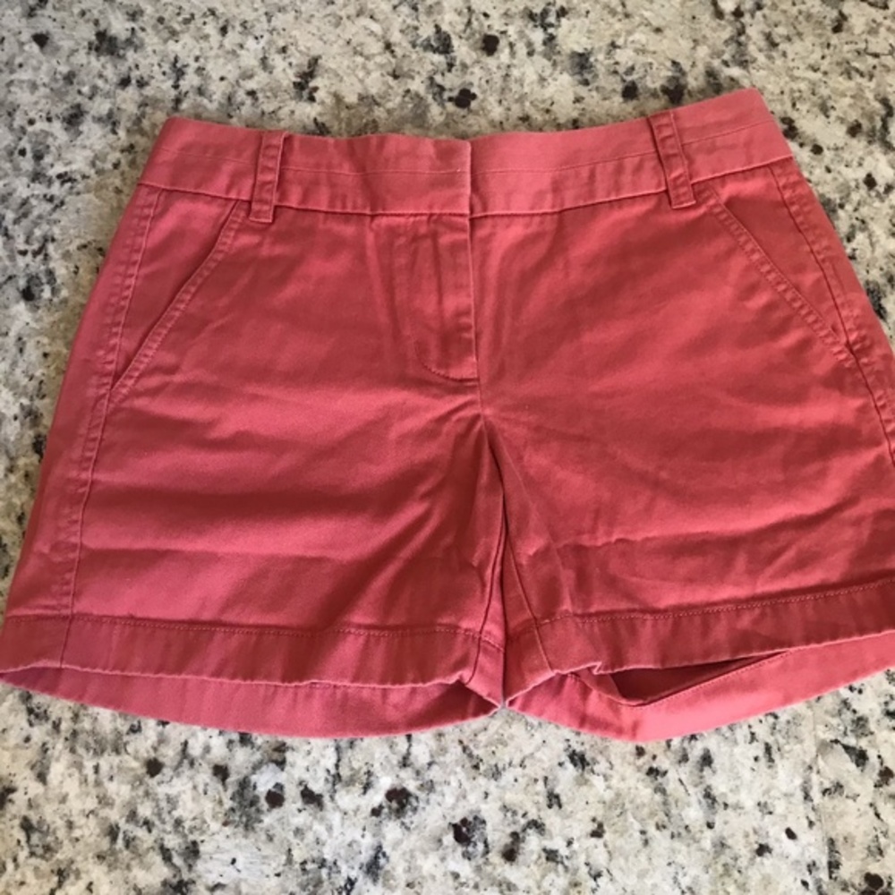 J. Crew Coral Chino Shorts Size 0